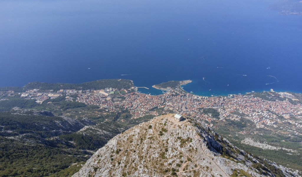 Makarska Biokovo mountain panoramic view slide 1