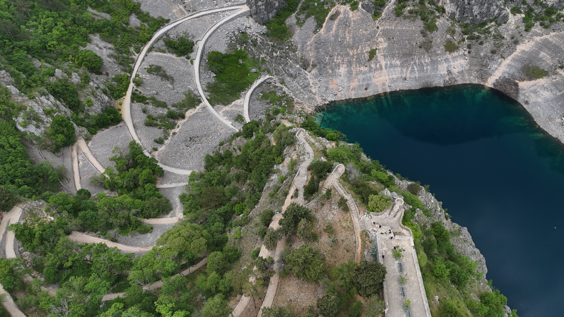 Dalmatian hinterland panoramic landscape Imotski cycling tour Croatia