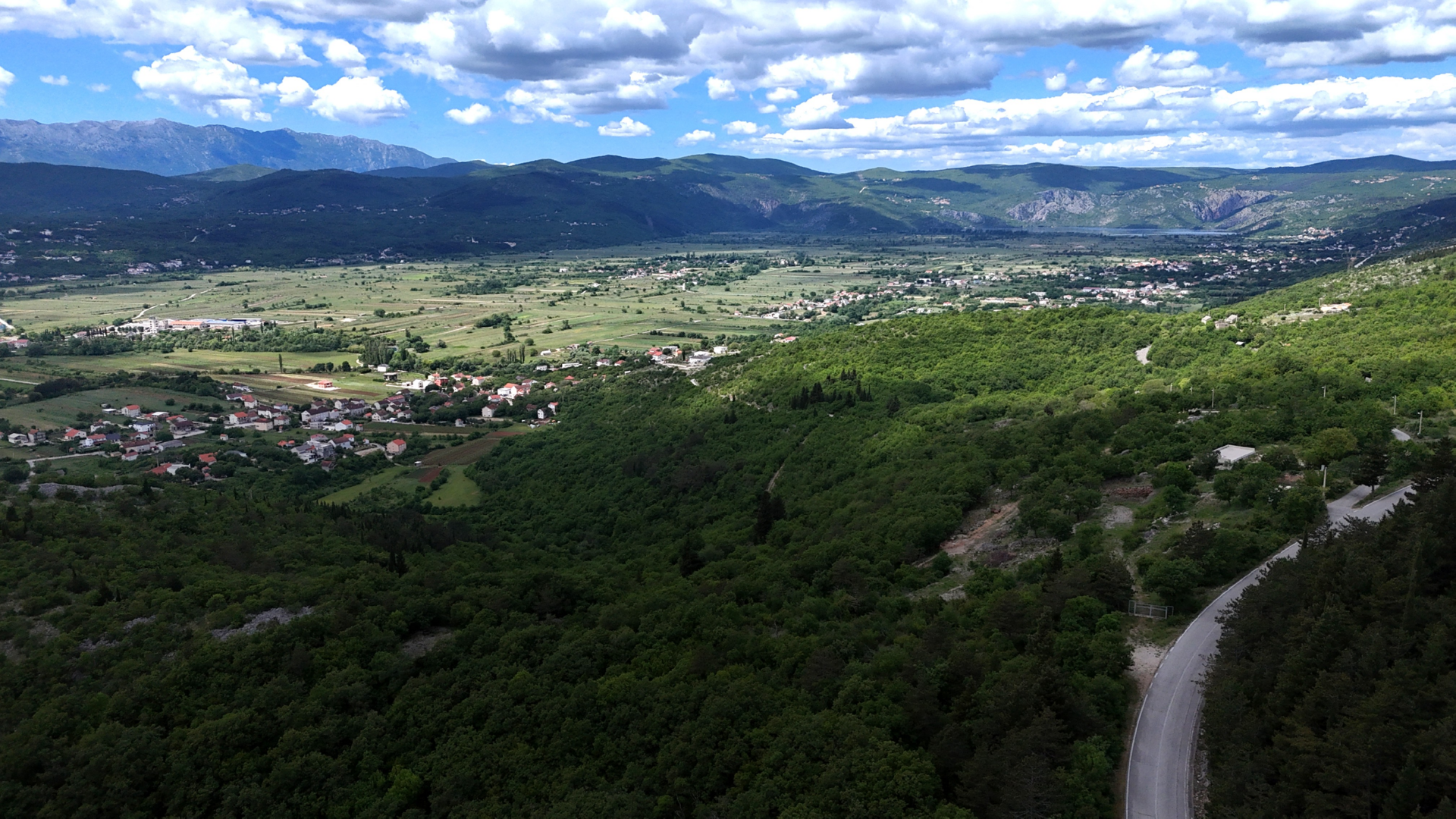 Cycling uphill with e-bike through Imotski rocky landscape Croatia